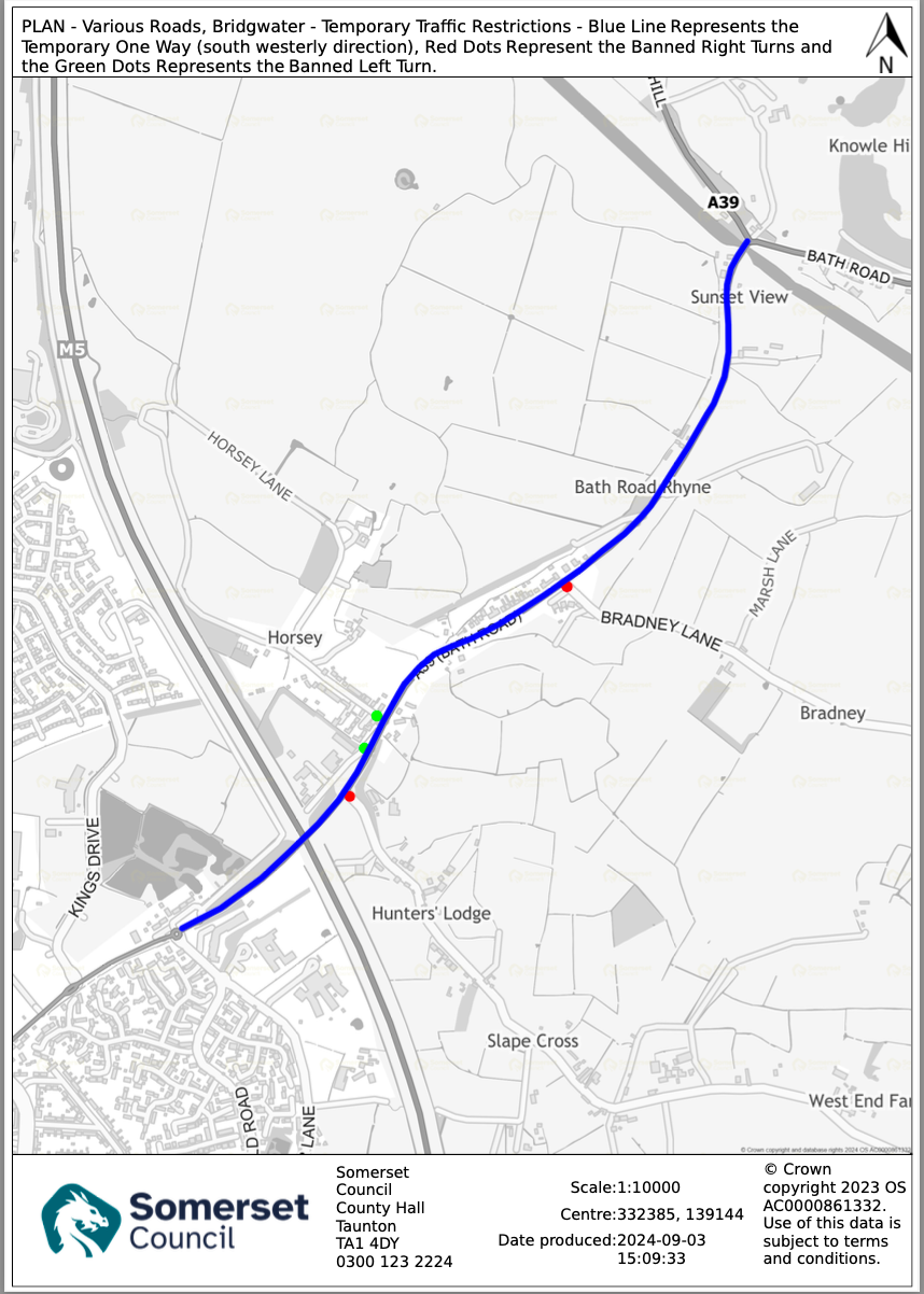 A39 Roadworks Detailed